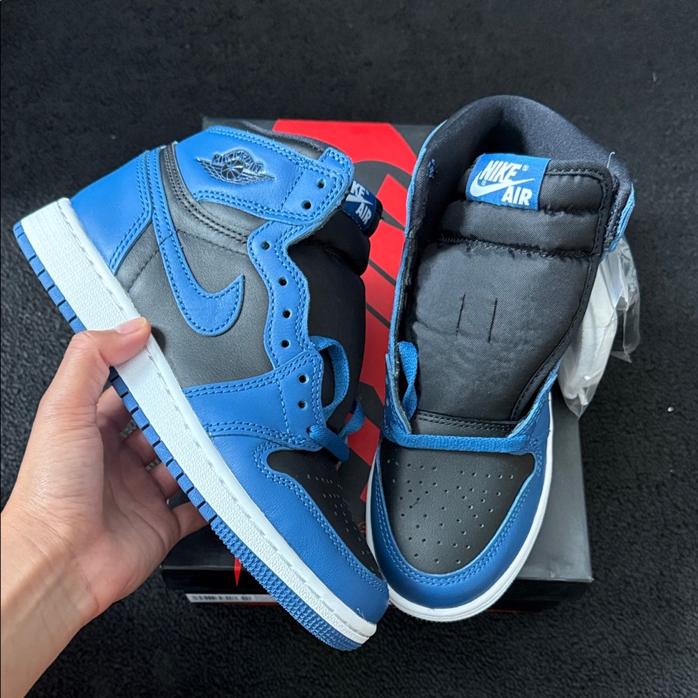 Nike Blue and Black High-Top Sneakers Jordan 1, NEW